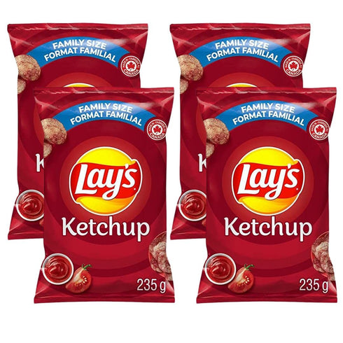 TRENDNSAVE Lay's Ketchup Potato Chips Family Bag; Canadian Chips; For Sharing; 235g/8.28oz (Pack