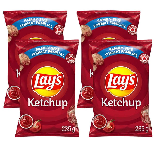 TRENDNSAVE Lay's Ketchup Potato Chips Family Bag; Canadian Chips; For Sharing; 235g/8.28oz (Pack