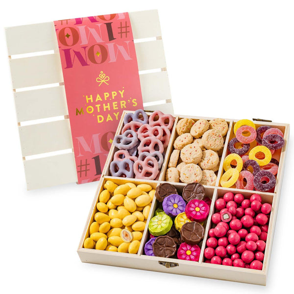 Mothers Day Gift Basket | Candy and Nut Sweet Gourmet Snack Box