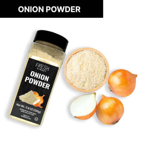 11oz (330G) Packed Fresh Finest Onion Powder - - Premium Ground Onions for Authentic Flavor, in a Durable Container