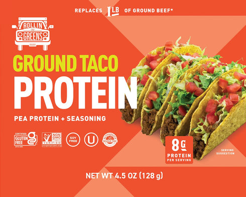 RollinGreens 4.5 , Taco Grounds Plant Based, Ounce