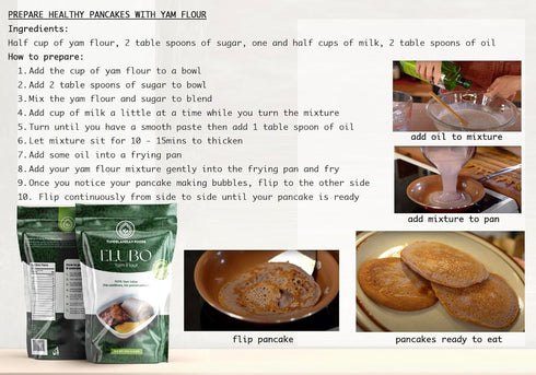 TundeLaniran Foods 2Lbs Yam Flour (Elubo) - - Premium Quality Brand