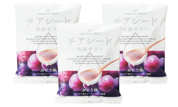 Wakasho Chia Seed Grape Jelly (3 Pack, Total of 18.3oz)