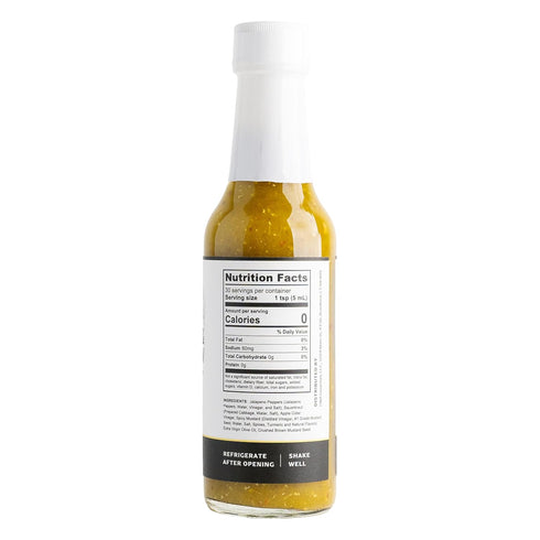 5 oz Sauerkraut & Mustard Hot Sauce by Hook & Arrow - Mild Spice, Small Batch, Gluten-Free, Paleo, Vegan, Low Sugar