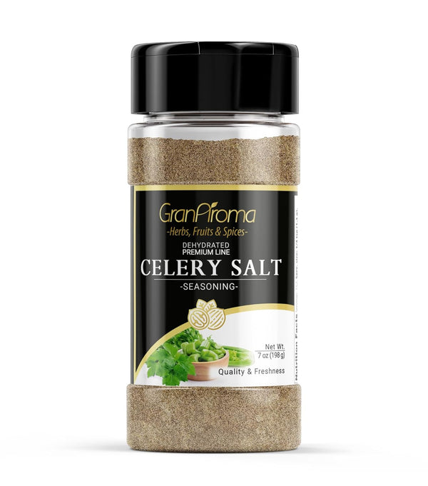 GranAroma Celery Salt, Traditional Seasoning, Bold Flavor, Culinary Salt (7 Ounce)