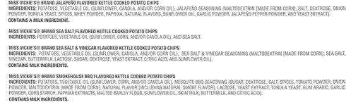 Pack, 30 Count Miss Vickie's Kettle Cooked Potato Chips Variety