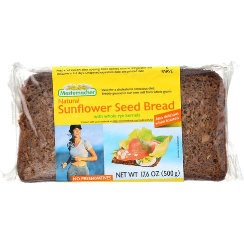 Mestemacher Sunflower Seed Bread, 17.6 oz | German Whole Grain Bread with