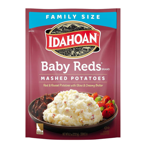 Idahoan Mashed Potatoes Baby Reds Family Size 8.2 oz. (Pack of 2)