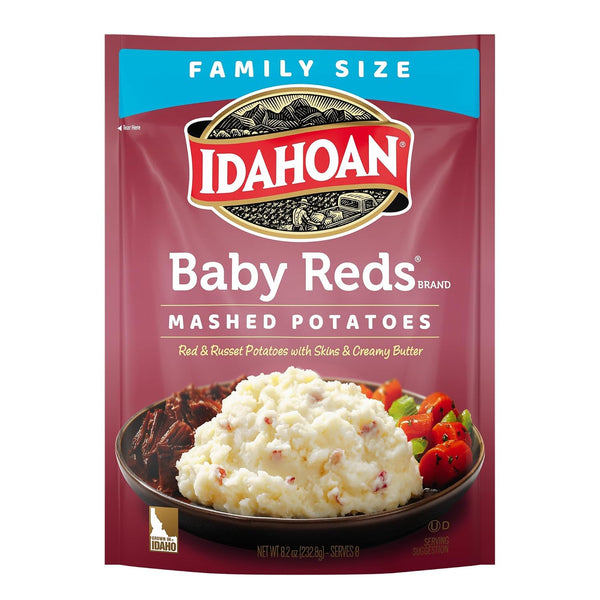 Idahoan Mashed Potatoes Baby Reds Family Size 8.2 oz. (Pack of 2)