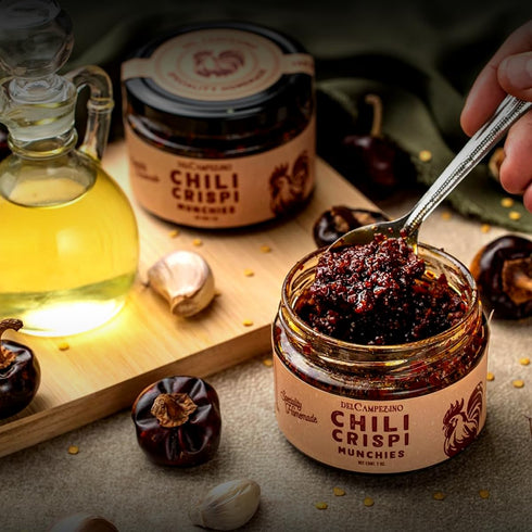 7 Oz Hot Chili Oil, Hot Chilli Olive Oil, Salsa Macha, Gourmet All-Purpose Hot Sauce with Garlic Chili Oil Crisp