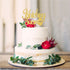 Hatching Soon Pregnancy Cake Topper, Double Sided Gold Glitter Farm Themed Dinosaur Baby Shower Decorations