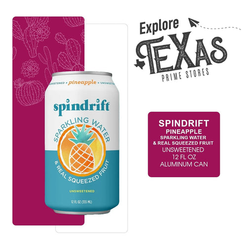 20- Pack 12 oz Spindrift of Pineapple Sparkling Water & Real Squeezed Fruit fl Can
