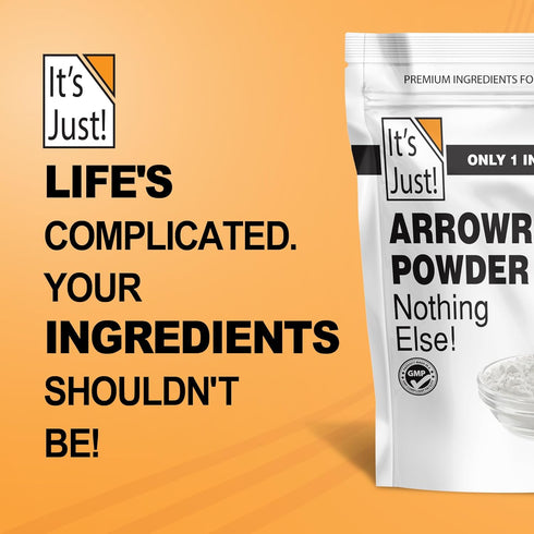 It's Just Arrowroot Powder, 8oz, Natural Thickener, Gluten-Free, Dairy-Free, Non-GMO, Cornstarch Substitute