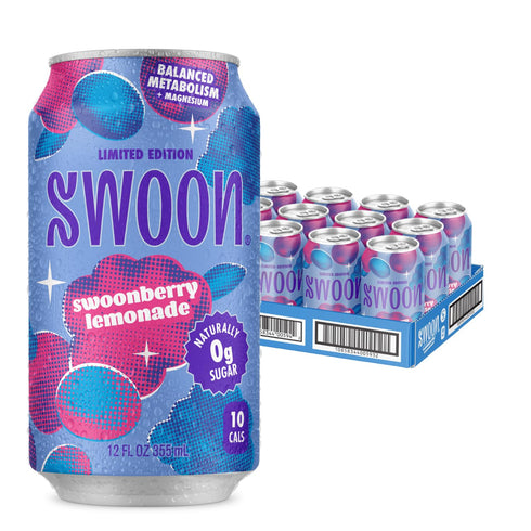 Swoon Swoonberry Lemonade Zero Sugar Lemonade Drink with Magnesium, Sugar Free Berry