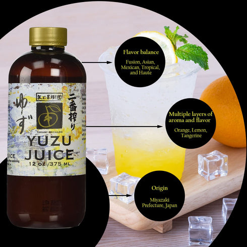 Yakami Orchard 100 12 (Pack 2) % Pure Japanese Yuzu Juice, Ounce