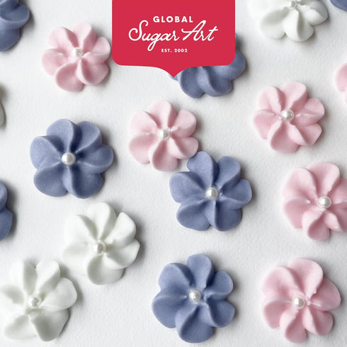 (36 Count), 36 Count) Mini Edible Royal Icing Flowers Petite Edible Flower Cake Decorations, Edible Flowers