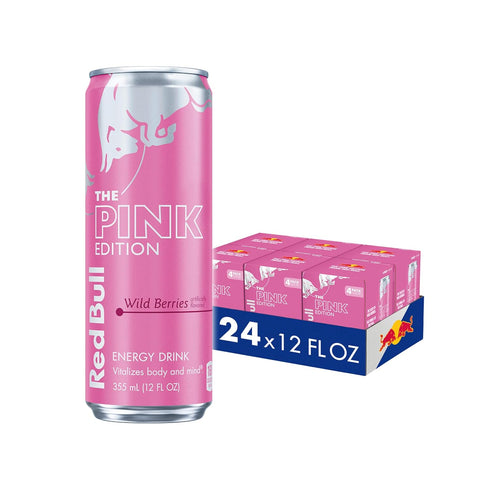 Red Bull Wild Berries, Pink Edition, with 114mg Caffeine plus Taurine &