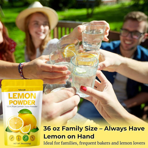 Nahasahr 36 oz 100% Lemon Juice Powder - No Sugar, No Additives, Pure Lemon Powder for Water, Baking & Cooking | Fast