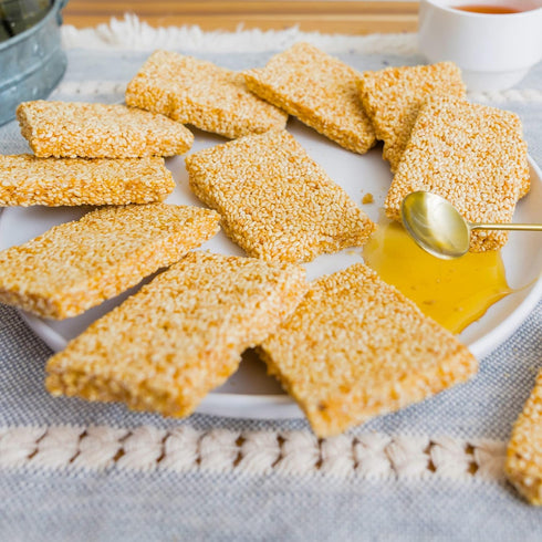 3 Pack NY Spice Shop Sesame Candy Snack Bar - Pound Sesame Snacks Honey Candy - Healthy Crunchy Energy Bars - Nut