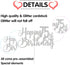 Silver Glitter Happy 75th Birthday Cake Topper - 75th Birthday Party Decoration, 75th Birthday Cake Topper