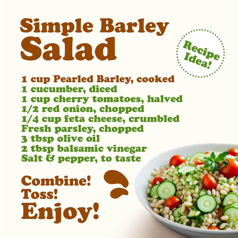 1.5 Food to Live Pearl Barley, Pounds Processed Hulled Barley, Cereal Grain, Kosher, Vegan, Bulk. Cooks Faster. High