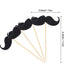 50 Pieces Mustache Cupcake Toppers, Mustache Birthday Cake Topper, Black Glitter Mustache Dessert Toppers for Baby