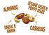 9 Everything Bagel Cashews and Almonds, Flavored Cashews, Flavored Almonds with Everything Bagel Seasoning, Mixed Nuts
