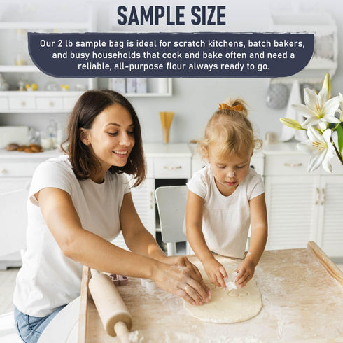 2 Lb Great River Milling Lily White Organic All-Purpose Flour | Unbleached & Unbromated | Non-GMO, Kosher | Ideal