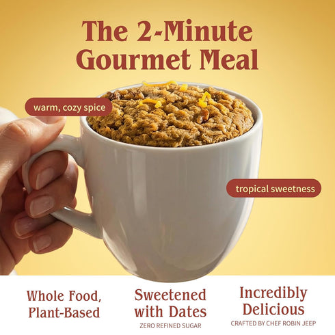2 4), 9.6 oz (1 Pack) Minute Mug Muffin Meals (Makes Island Chai Spice Gluten Free Vegan Snack, High Fiber Prebiotic