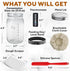 31.8 oz Ultimate Sourdough Starter Jar Kit - Reusable Jar for Easy Bread Baking - Perfect to Make Your Sour Dough