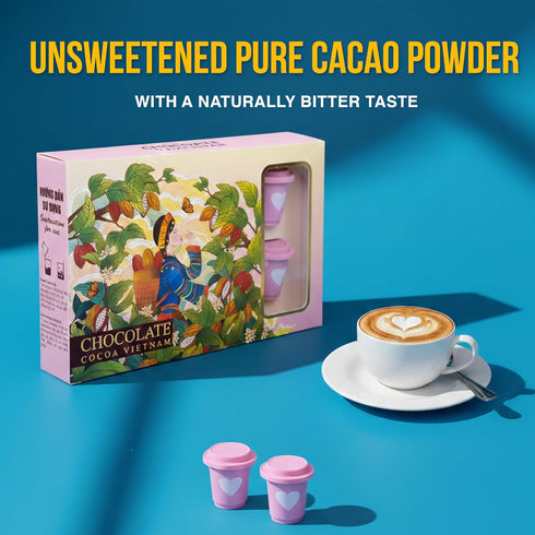 100% 8 3g AODAI COCOA Pure Cacao Pods, x Sugar Free Organic Unsweetened Freeze-Dried Cacao Powder, Rich Dark Chocolate