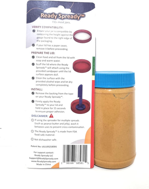 Mess-Free Peanut Butter Spreader for Regular Jars
