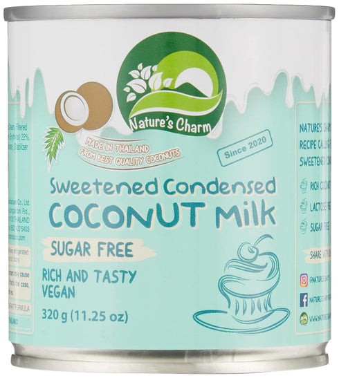 Nature's Charm Sweetened Condensed Coconut Milk, Vegan, Lactose Free - 11.25oz Pack of 6.