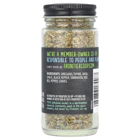 Frontier 0.8 Herb Italy Blend Spice - Salt - Free Blend - Ounces