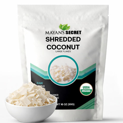 USDA Certified Organic Coconut Flakes Unsweetened 1 Lb -Perfect for Baking |