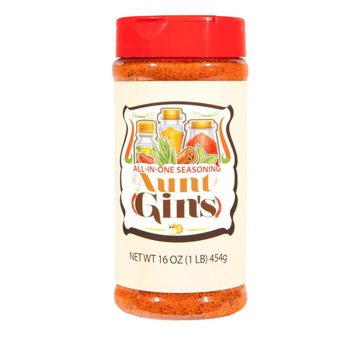 Aunt Gin's All-in-One Seasoning, 16 oz - All Purpose for Chicken, Pork, Seafood, Beef, Vegetables