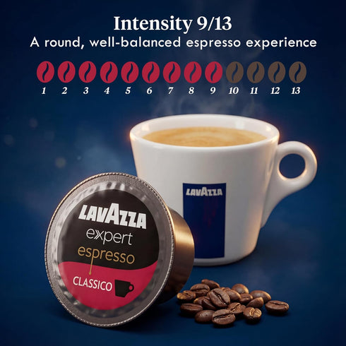 72 Count 100% Lavazza Expert Espresso Classico Capsules Medium Roast Coffee Pods Made with Arabica Beans Compatible