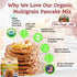24 oz (2 Pack) War Eagle Mill Multigrain Pancake Mix, Organic, Bag