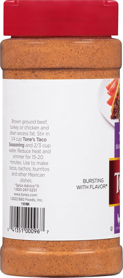 Tone's Taco Seasoning Blend, 10 Ounce