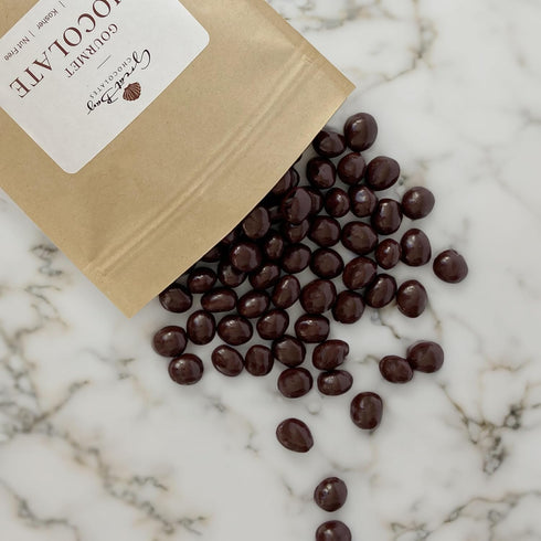 Great Bay Chocolates (12 OZ) Dark Chocolate Espresso Beans. Nut Free