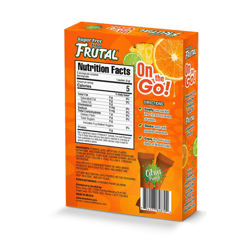 (30 Count Packs) Frutal On-The-Go! | Powdered Drink Mix Citrus Punch Flavored - Sugar Free! of Stick