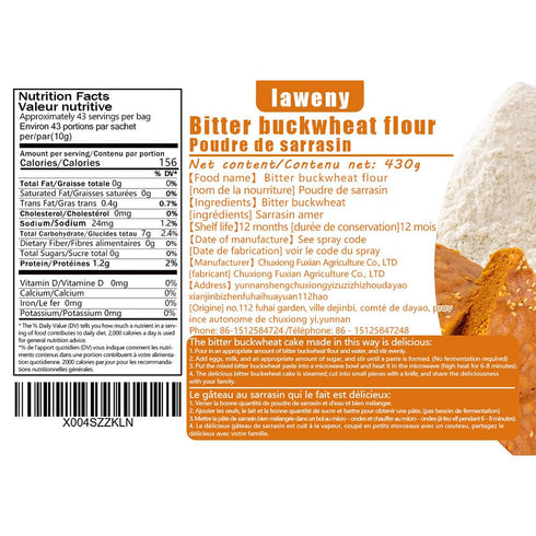 laweny 15.16oz /430g,Tartary buckwheat flour buckwheat flour, making Mantou, Dim sum and pastry
