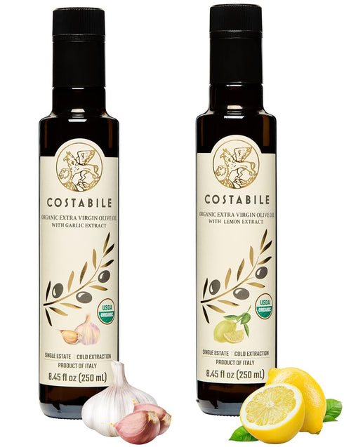 Lemon and Garlic Infused EVOO - High in polyphenols from olives of