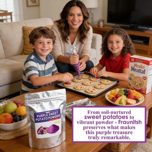 Fraunitsh 13oz Purple Sweet Potato Powder | Purple Yam Ube Powder | Natural Purple Food Coloring for Baking Smoothies