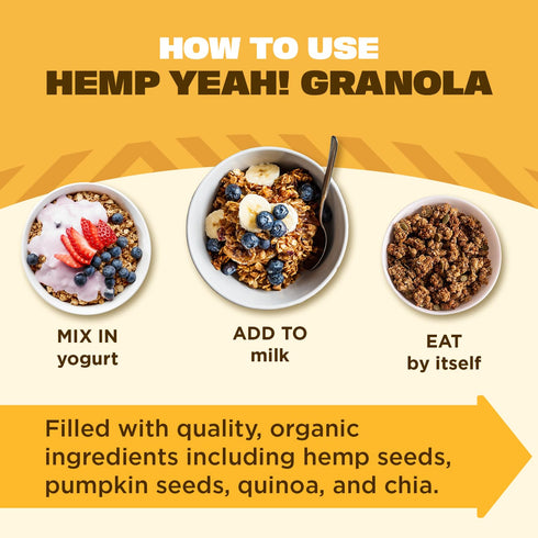10oz 11g 4g 3.5g 3 6 60g Manitoba Harvest Hemp Yeah Superseed Granola, Honey & Oats- - Protein, Fiber, Omega & per