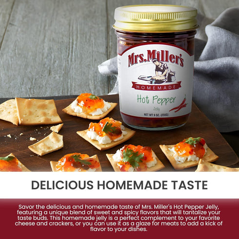 Mrs. Miller's 9 OZ (Pack 1) Homemade Jelly, Hot Pepper
