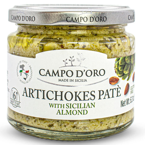 CAMPO D'ORO - Creamy Artichoke and Almond Dip, 6.35 oz, 180 g,