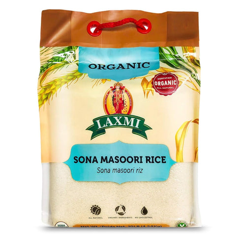 Laxmi Organic Sona Masoori Rice, All Natural, Organic Ingredients, No Cholesterol, USDA Organic,