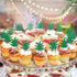 48PCS Pineapple Cupcake Donut Cake Toppers, Cute Picks for Summer Tropical Hawaiian Party Cake Decorations