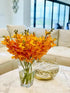 15 Stems of Fresh Orange Orchids - Perfect Gift for Any Occasion